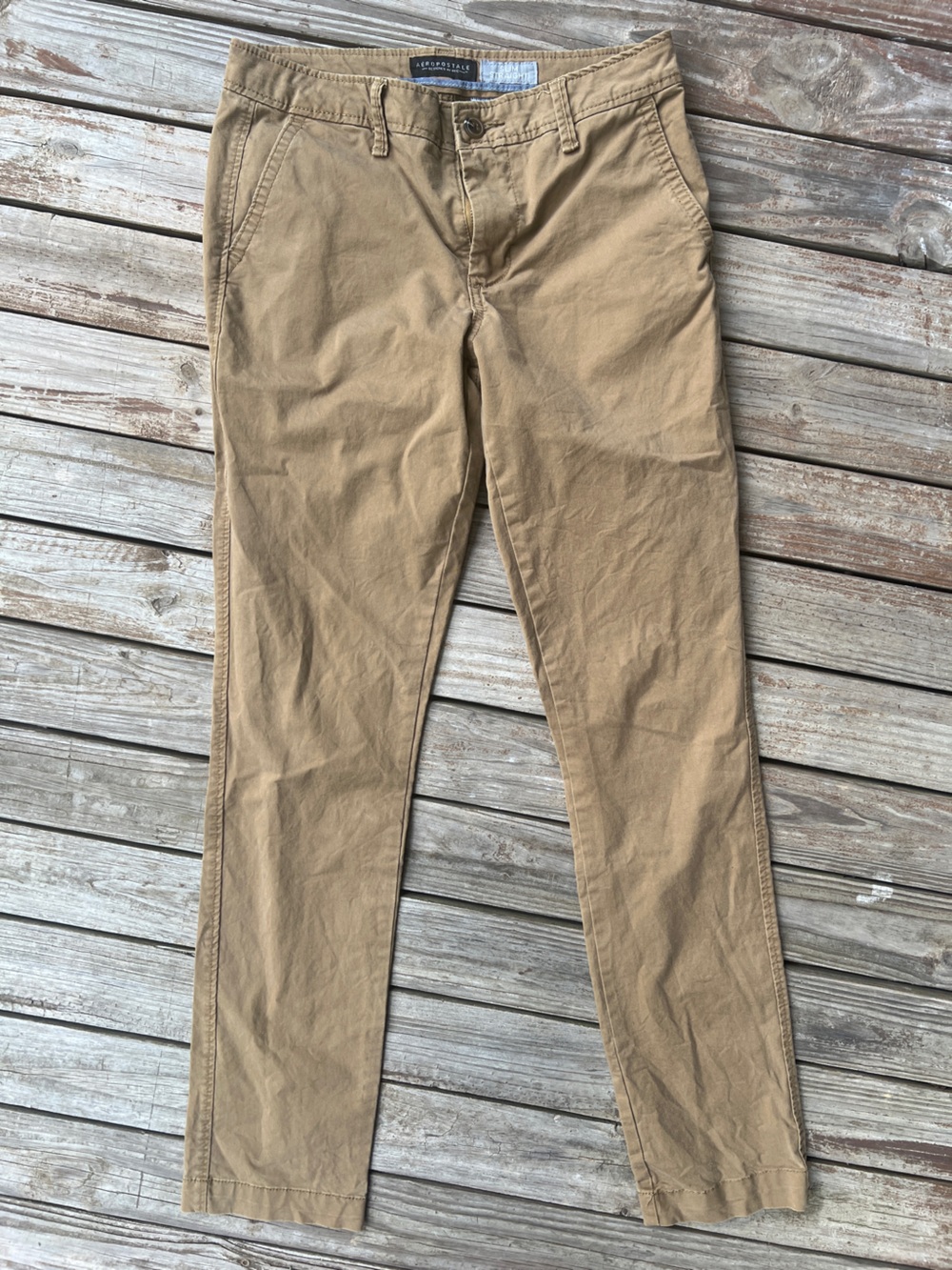 Aeropostale Men's Khaki/Tan Chino Pants slim straight 30/34